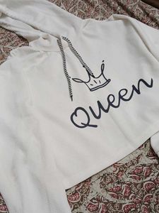 White Full Sleeved Hoodie