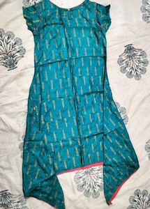 Rama Green High Low Kurta