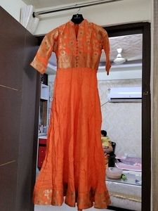 Orange Anarkali Dress