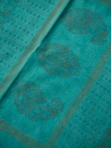 Turquoise Printed Saree