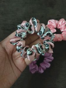 Branded Satin Scrunchies Combo New