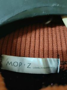 High Neck Woolen Crop Top For Women