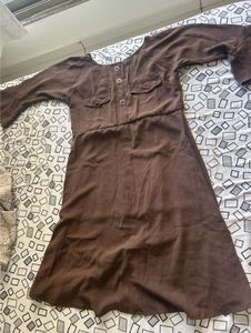 Brown A-Line Dress