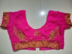 Decorated Rose Saree
