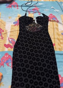 Black Floral Bodycon Dress