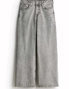 Grey Wide Leg Jeans