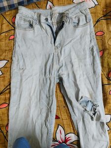 Distressed Light Wash Jeans