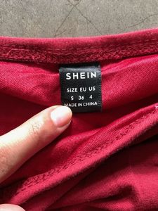 Red Ruched Skirt