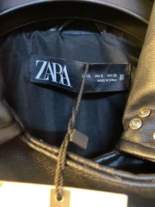 Zara limited edition studded leather jacket