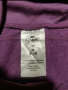 Crane Purple Stretchable Leggings - Size M