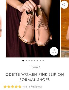 NEW ODETTE WOMEN PINK SLIP ON