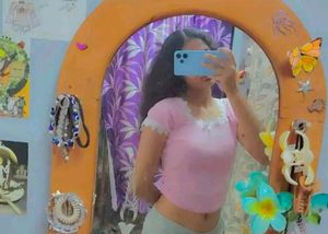 Baby Pink Lace coquette Top