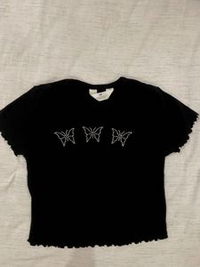 H&amp;M Butterfly Graphic Tee
