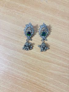 Krishna Flute Oxidised Necklace Set