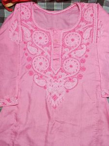 Pink Embroidered Tunic