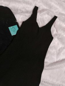 ✨Black Sleeveless Vest+Black Tank Top✨