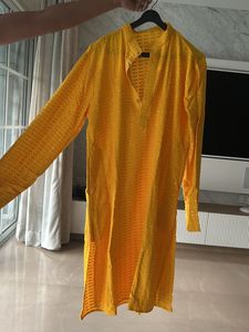 Fixed price Men’s ethnic yellow Kurta