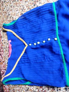 Blue Embroidered Dress