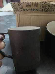 Set of 2 Black Mugs