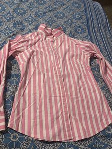 Striped Pink &amp; White Shirt