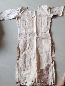 Elegant Cream &amp; Gold Kurti