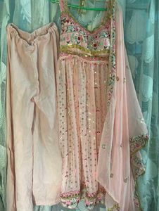Sleeveless Nyra Cut with Trouser &amp; Dupatta