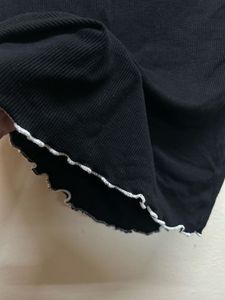 black fitted top size S