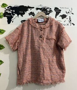 Karl Lagerfeld Tweed Top