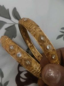 Vintage Gold Tone Kangan  Set Anti tarnish