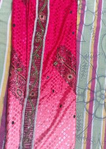 Pink Embellished Saree