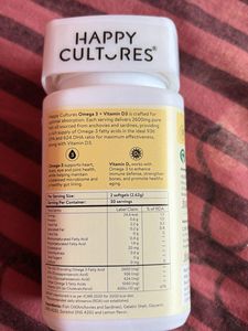 Happy Cultures Omega 3 Softgels