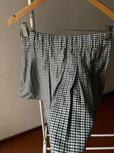 STRADIVARIUS Gingham Pleated Tennis Skirt