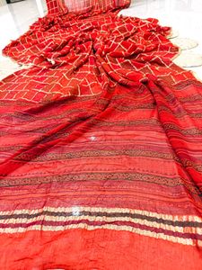 Gharchola Khaddi Georgette Pure Silk Saree