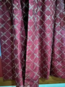 Maroon Embroidered Kurta Jacket For Dandiya