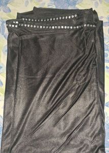 Black Saree Without Blouse