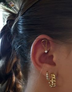 Silver Hidden Helix Bugadi Earring Pair