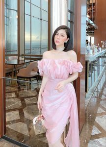 Soft Organza Pink Premium Dress
