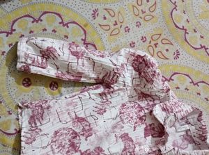 Patterned Crop Shirt