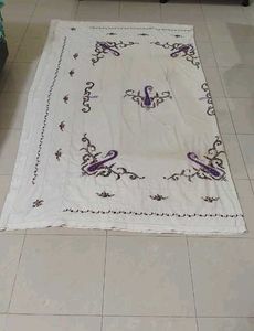 Used Embroidery Bedsheet Size - 105" x 90"