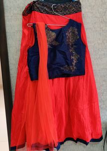 Carrot Red Lehenga