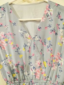 Pretty Grey Floral Dress