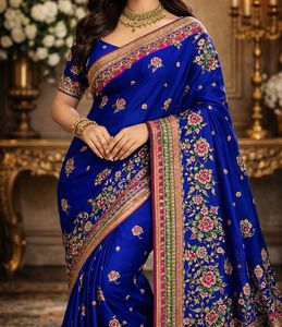 Navy Blue Saree