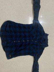 Blue Plaid Flannel Shirt