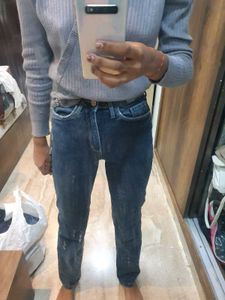 Women&#39;s dark wash straight leg jeans