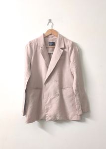 Peach Cream Cotton Summer Coat