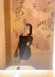 Black Off-Shoulder Mesh Sleeve Dress