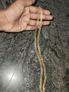 Stylish Gold and silver plated anklet