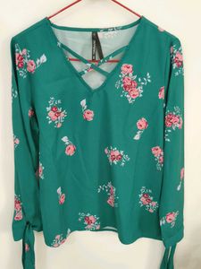Floral Green Top