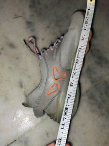 Boys Nike Grey And Orange Shoes