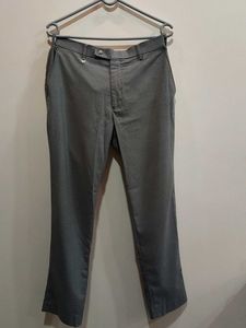 Men's Grey Straight Trousers